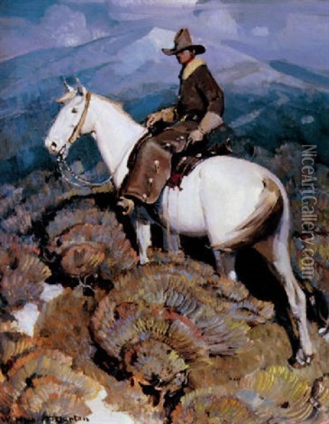 The Horse Rustler Oil Painting - William Herbert Dunton