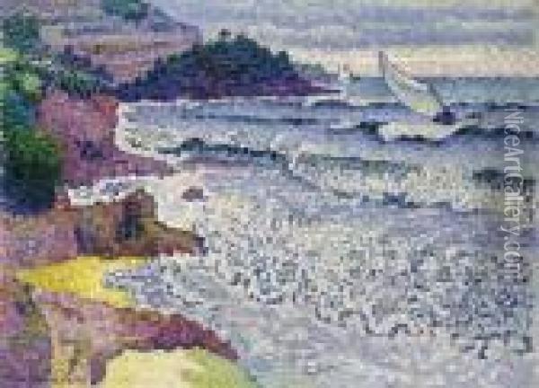 La Mer Clapotante Oil Painting - Henri Edmond Cross