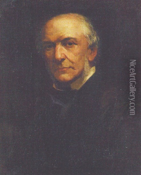 Portrait Of William Ewart Gladstone Oil Painting - William Thomas Roden