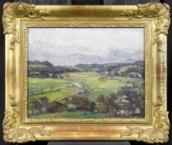 Voralpenlandschaft Oil Painting - Alfred Marxer