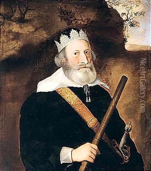 Portrait Of Sir William Monson (1569-1643) Oil Painting - Johnson, Cornelius I