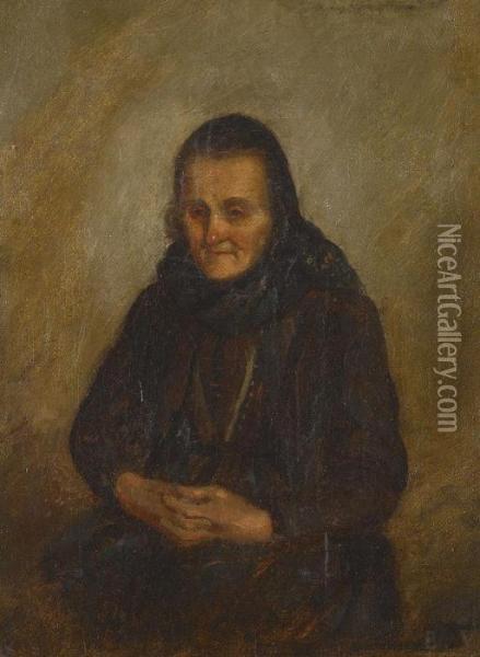 Bildnis Einer Alten Frau Oil Painting - Benjamin I Vautier