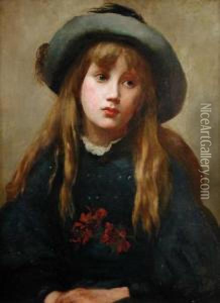 Portrait Of A Young Girl Oil Painting - Constance Pitcairn
