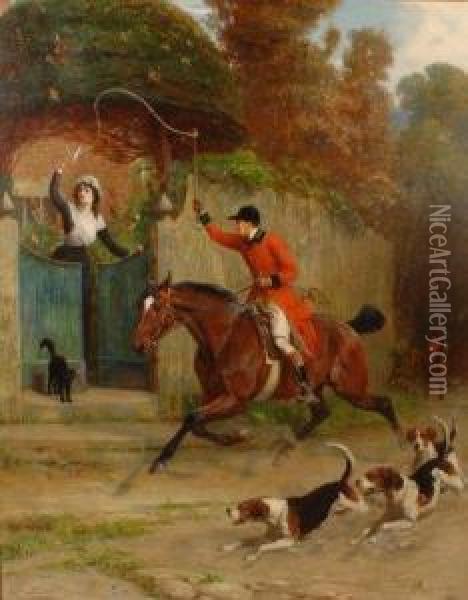 The Huntsman's Courtship Oil Painting - Samuel Edmund Waller