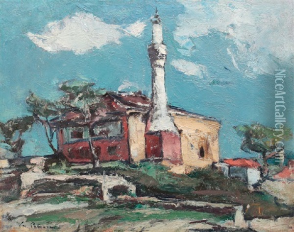 Landscape From Mangalia Oil Painting - Gheorghe Petrascu