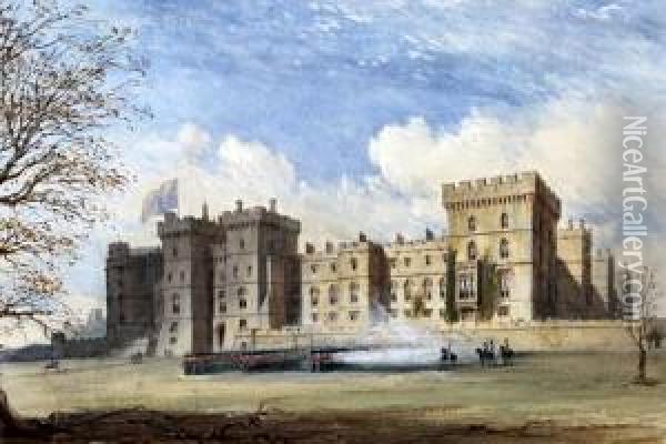 'the Tower Windsor Castle Oil Painting - Joseph Nash