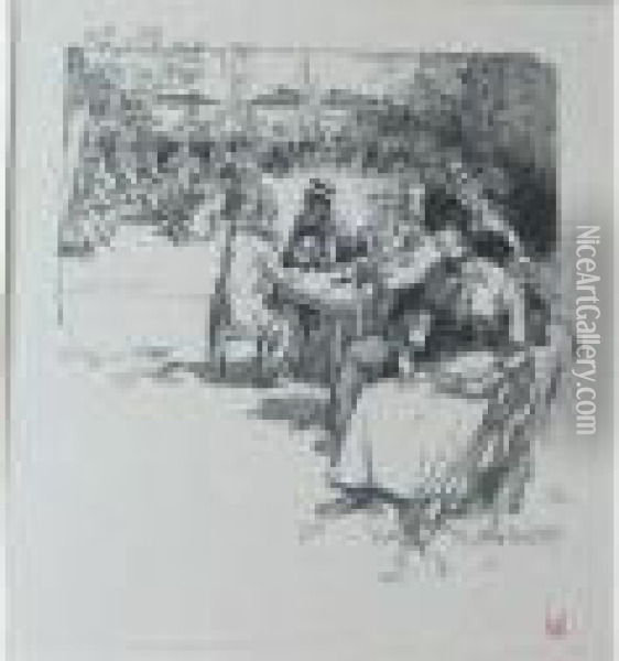 Format De L Album : 470 X 350. Oil Painting - Auguste Louis Lepere