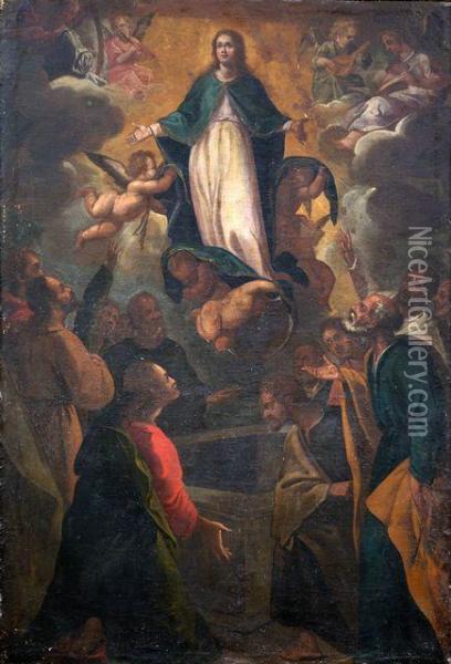 Himmelfahrt Maria. Oil Painting - Pietro Novelli Il Monrealese