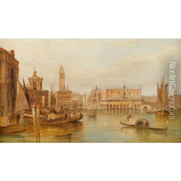 Doge's Palace, Venice Oil Painting - Alfred Pollentine