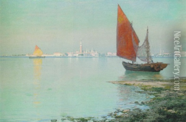 The Venetian Lagoon Oil Painting - Walter Launt Palmer