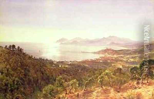 Cannes and the Esterels Oil Painting - Bernard Walter Evans