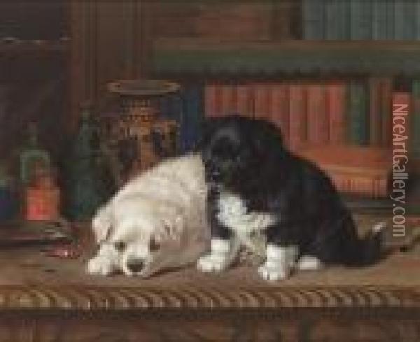 Library Companions Oil Painting - Horatio Henry Couldery
