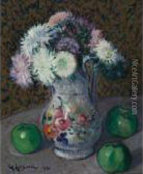 Vase De Fleurs Oil Painting - Gustave Loiseau