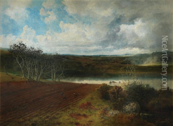 The Fallow Field Oil Painting - John Wright Oakes