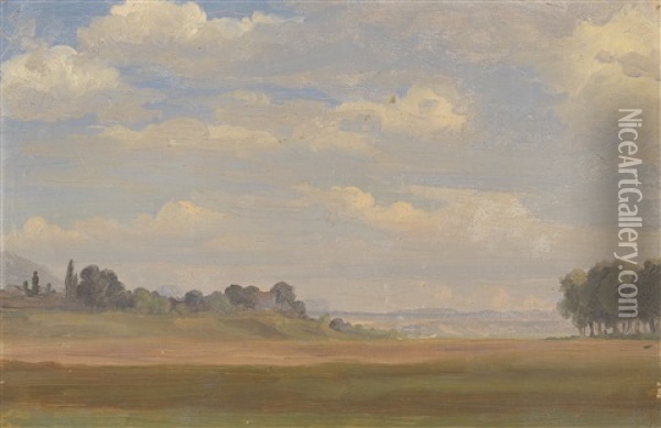 Landschaftsstudie Oil Painting - Gustav Friedrich Papperitz
