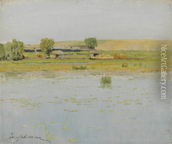 Flooded Field, Savvinskaya Sloboda Oil Painting - Isaak Ilyich Levitan