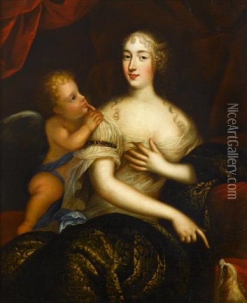 Duchesse De La Valliere Oil Painting - Charles Beaubrun