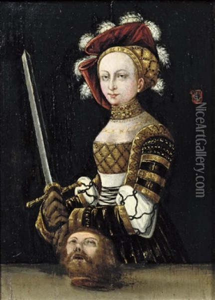 Judith With The Head Of Holofernes Oil Painting - Lucas Cranach the Elder