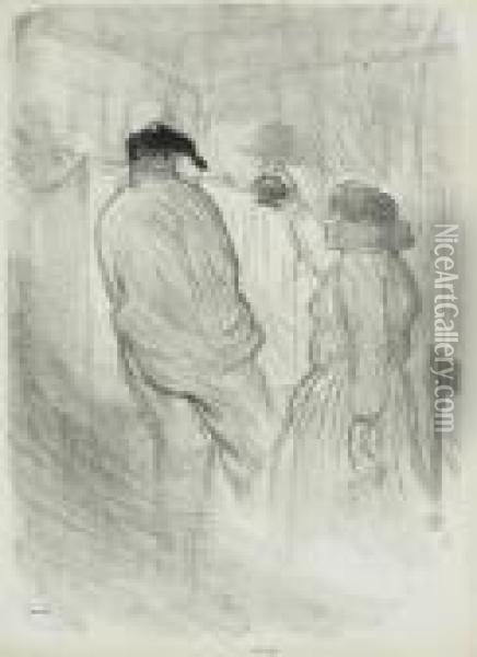 Au Thetre Libre, Antoine Dans L'inquietude Oil Painting - Henri De Toulouse-Lautrec
