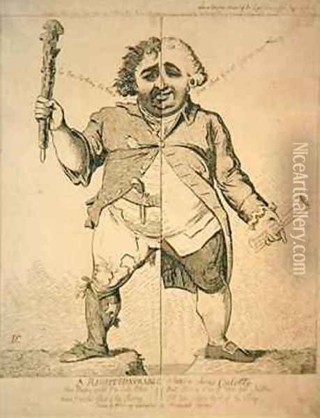 A Right Honourable alias a Sans Coulotte 2 Oil Painting - James Gillray