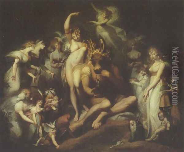 Titania and Bottom Oil Painting - Johann Henry Fuseli