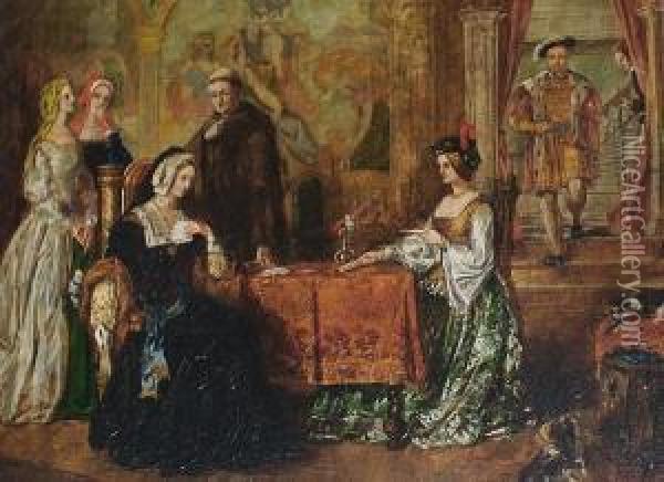 Catherine Of Aragon Oil Painting - William Maw Egley