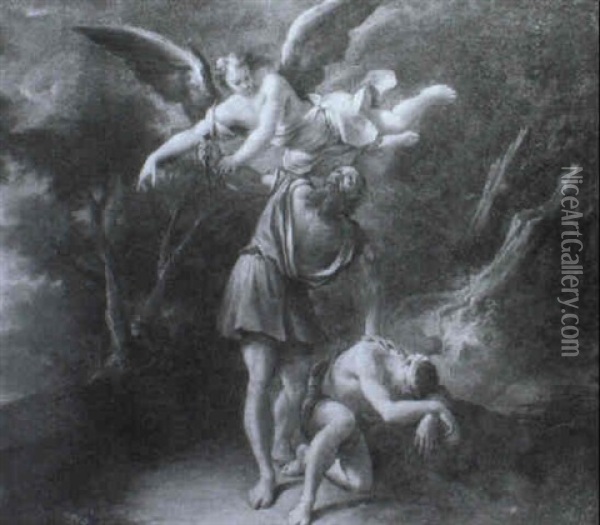 The Sacrifice Of Isaac Oil Painting - Antonio Crespi