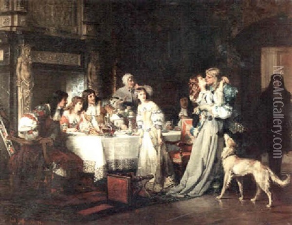 The Ruckkehr Oil Painting - Carl Heinrich Hoff the Elder