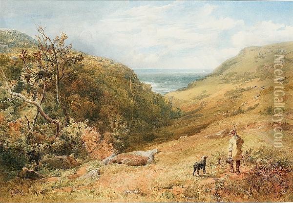 A Shepherd Boy And His Dog Oil Painting - John Henry Mole