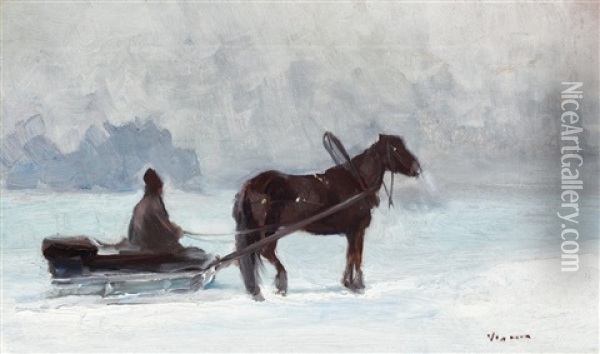 Drum De Iarna Oil Painting - Arthur Garguromin Verona