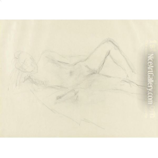Reclining Nude Oil Painting - Jan Jansz. Van De Velde