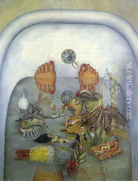 What The Water Gave Me Oil Painting - Frida Kahlo