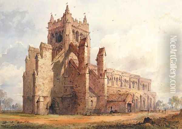 The Church of St Hilda, Hartlepool Oil Painting - John Storey