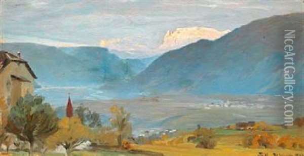 Alpeglod. Bjerglandskab I Tyrol Oil Painting - Peder Severin Kroyer