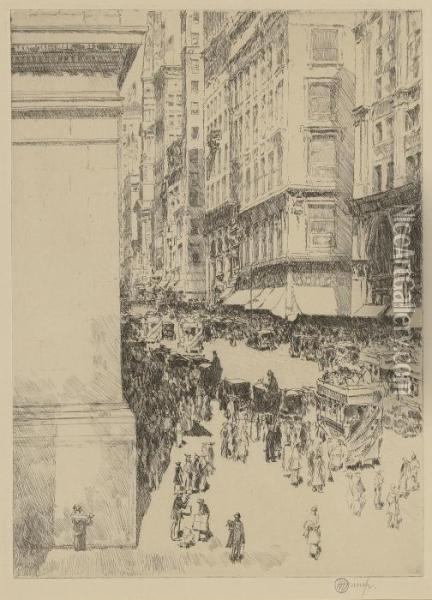 Fifth Avenue At Noon Oil Painting - Frederick Childe Hassam