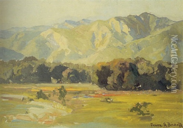 A California Valley In Bloom Oil Painting - Franz Arthur Bischoff