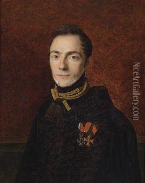Portrait Of Count Apponyi Oil Painting - Ferdinand Georg Waldmuller