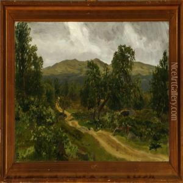 Hojfjeldsskov Oil Painting - Niels Skovgaard