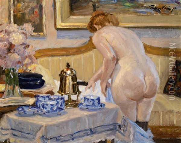 Morgentoilette Oil Painting - Philipp Klein