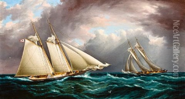 Yacht Race Oil Painting - James Edward Buttersworth