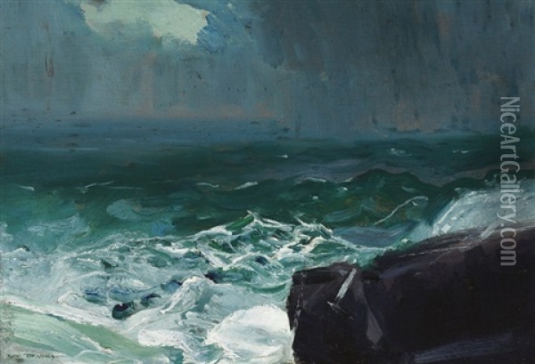 Approach Of Rain Oil Painting - George Bellows
