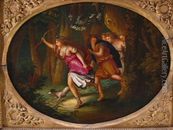 Mythical Hunt Scene Oil Painting - Pietro Fancelli