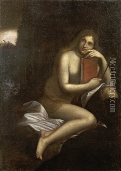 Die Bussende Maria Magdalena Oil Painting - Luca Cambiaso