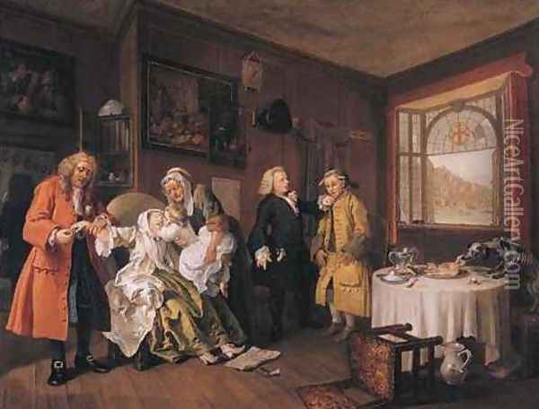 The Lady's Death Oil Painting - William Hogarth