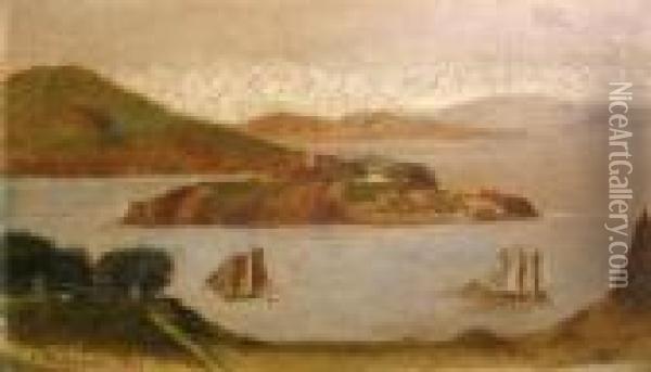 View Of Alcatraz Oil Painting - Alfred Montgomery