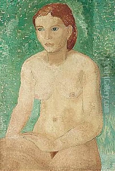 Seated Nude Oil Painting - Christopher Wood