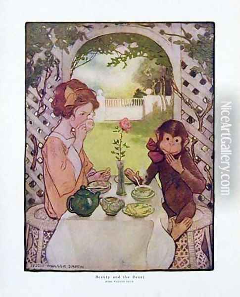 Beauty and the Beast Oil Painting - Jessie Wilcox-Smith