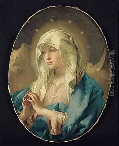 The 'Immacolata' Oil Painting - Giovanni Domenico Tiepolo