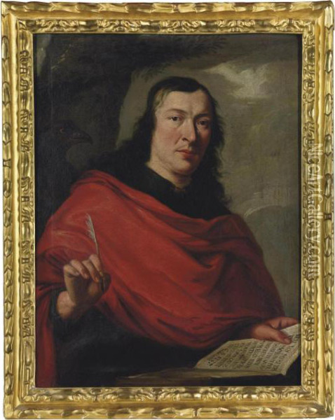 Portrait Of A Gentleman As Saint John The Evangelist Oil Painting - Philippe de Champaigne
