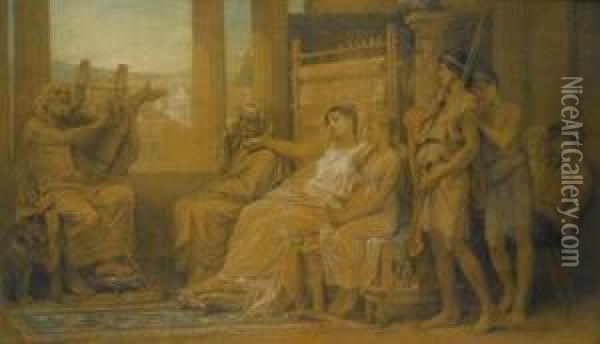 Penelope Oil Painting - Diogene Ulysse N. Maillart